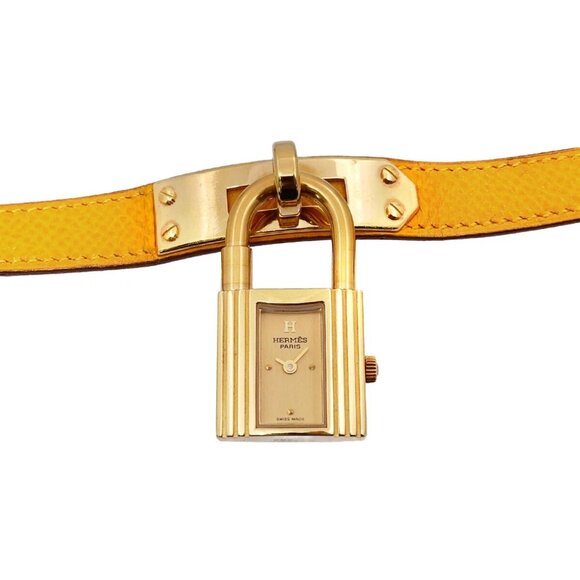 HERMES Kelly Watches Quartz Gold Dial Vintage Cadena Ladies Watch 90275180 - Picture 1 of 8